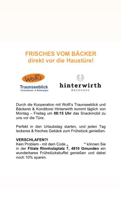 Wolfis Traunseeblick - Mit Kostenlosem Parkplatz Direkt An Der Unterkunft غموندين المظهر الخارجي الصورة